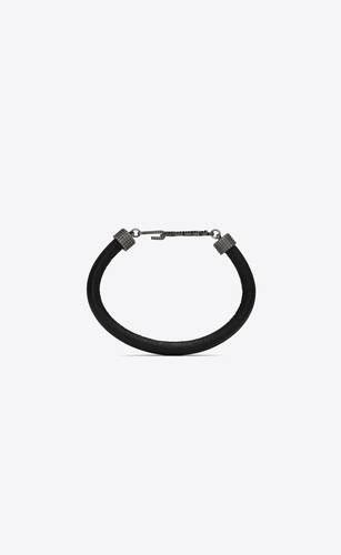 ysl opyum bracelet in crinkled leather and metal|Opyum bracelet in crinkled leather and metal .